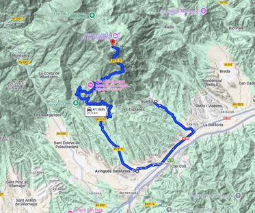 Droga Gualba - Santa Fe de Montseny