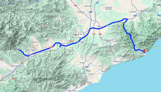 Dojazd do Tossa de Mar