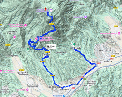Droga na parking powyżej Santa Fe